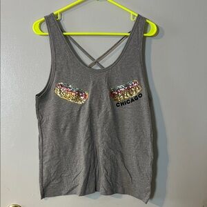 PINK Victoria's Secret Gray Sequin Tank Top